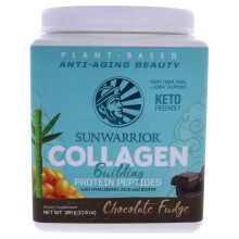 Sunwarrior, Peptides de Protéine Constructeurs de Collagène, Fudge au Chocolat, 1,1 lb (500 g)