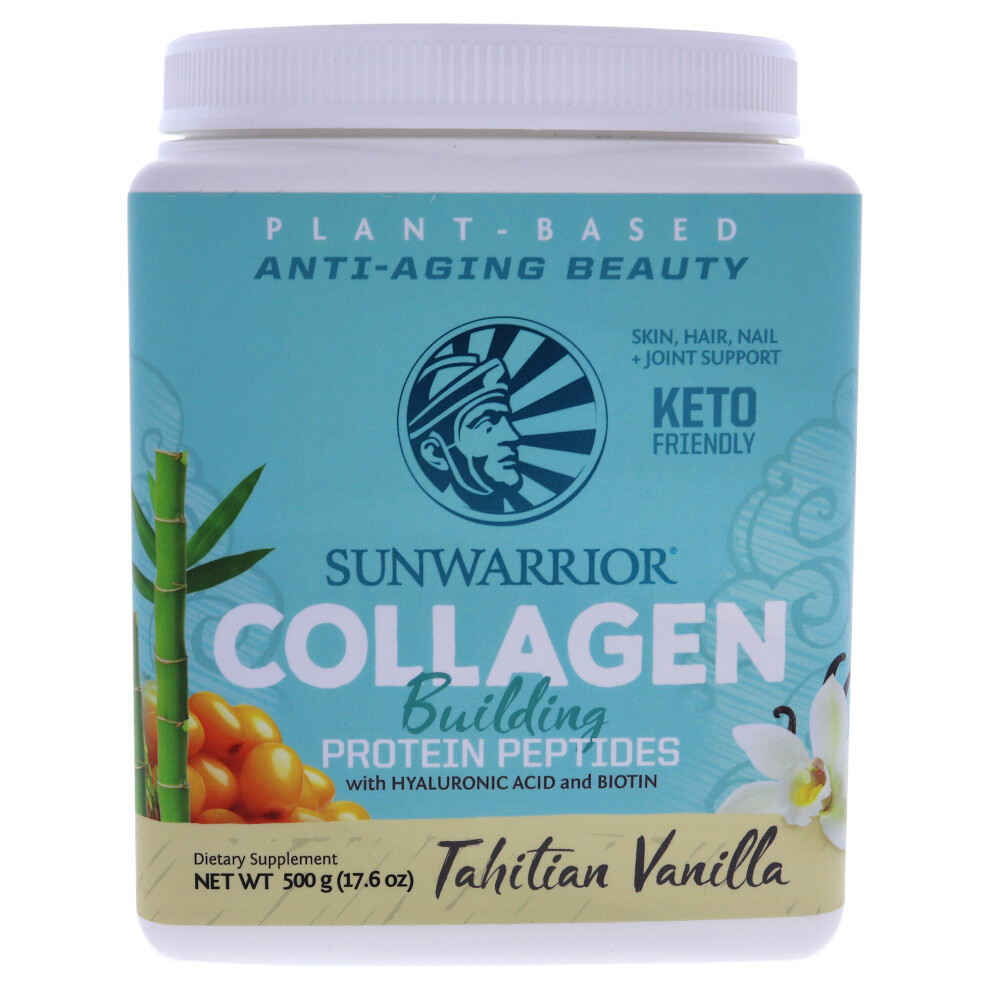 Sunwarrior Collagen Building Protein Peptides - Tahitian Vanilla - 17.6 Oz Dietary Supplement