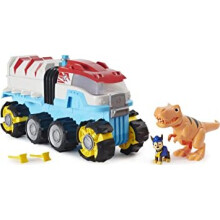 PAW Patrol 6058905 - Dino Rescue Dino Patroller Motorised Team Vehicle with Exclusive Chase and T-Rex Figures