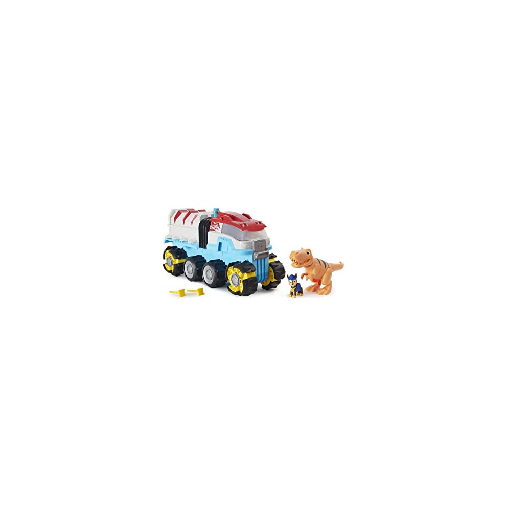 PAW Patrol 6058905 - Dino Rescue Dino Patroller Motorised Team Vehicle with Exclusive Chase and T-Rex Figures 