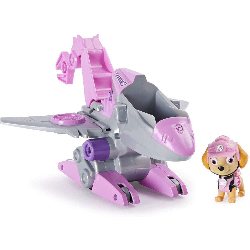 New Paw Patrol 6059520 - Dino Rescue SkyeâS Deluxe Rev Up Vehicle With Mystery Dinosaur Figure