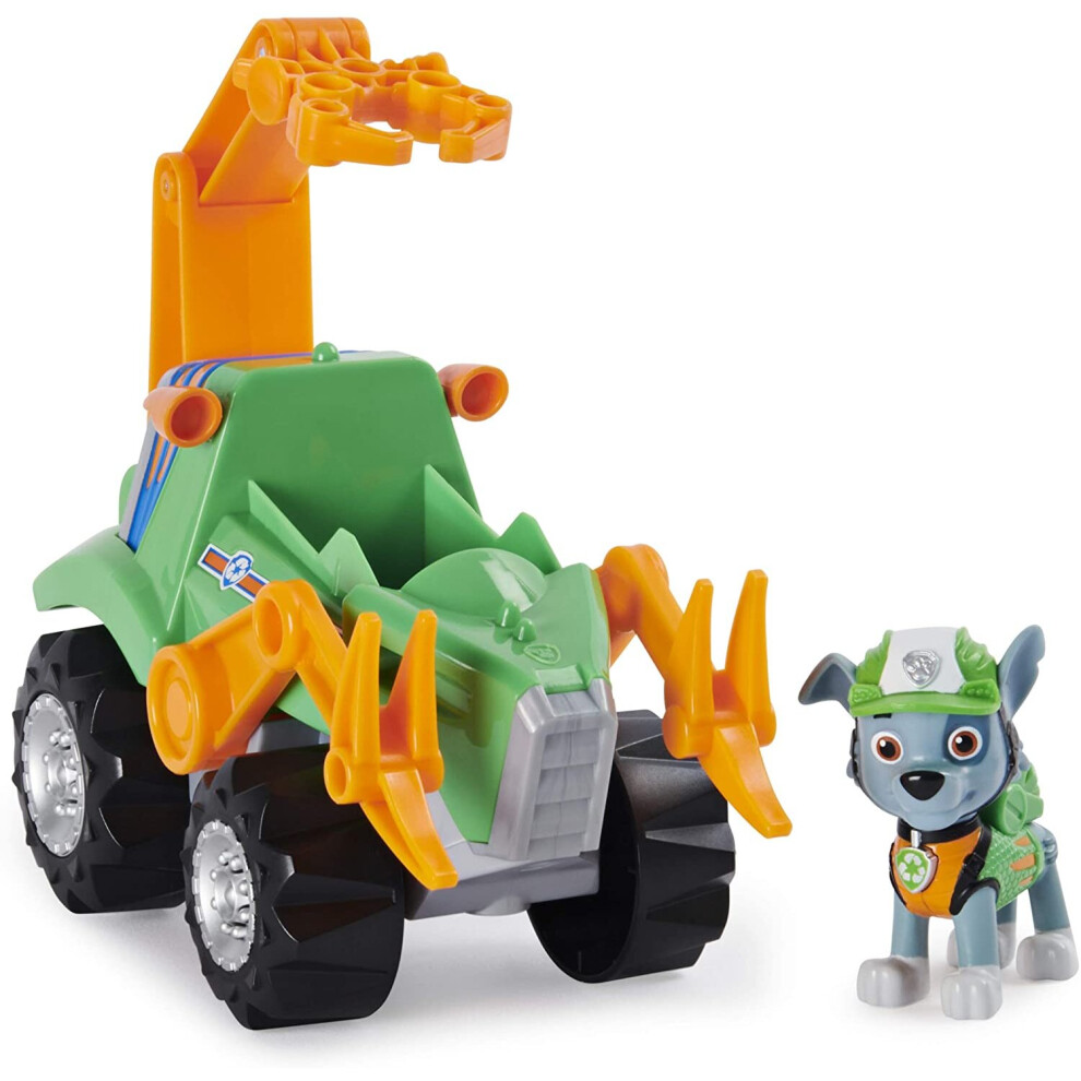 PAW Patrol 6059525 - Dino Rescue RockyÃ¢ÂÂs Deluxe Rev Up Vehicle with Mystery Dinosaur Figure