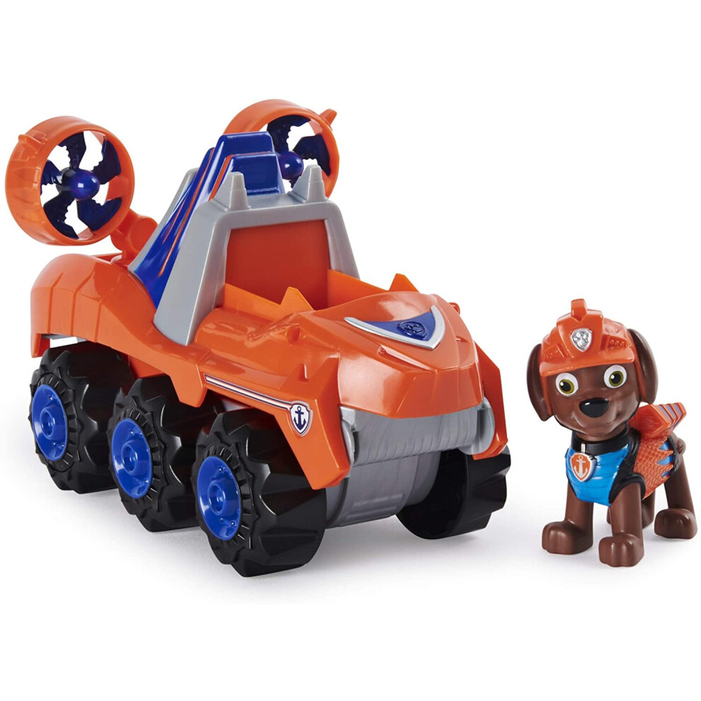 New Paw Patrol 6059524 - Dino Rescue ZumaâS Deluxe Rev Up Vehicle With Mystery Dinosaur Figure