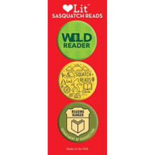 Sasquatch Reads 3-Button Assortment by Publisher & Gibbs Smith