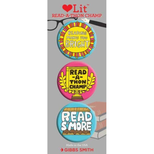 Read-a-thon 3 Badge Set by Gibbs-Smith & Gibbs-Smith