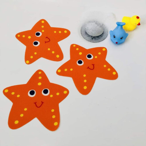 Non Slip Kids & Baby Bath Smiley Starfish X5 1