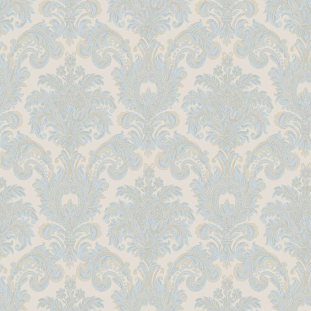 Noordwand Wallpaper Classic Ornaments Blue Realistic Feature Wallcovering Decor