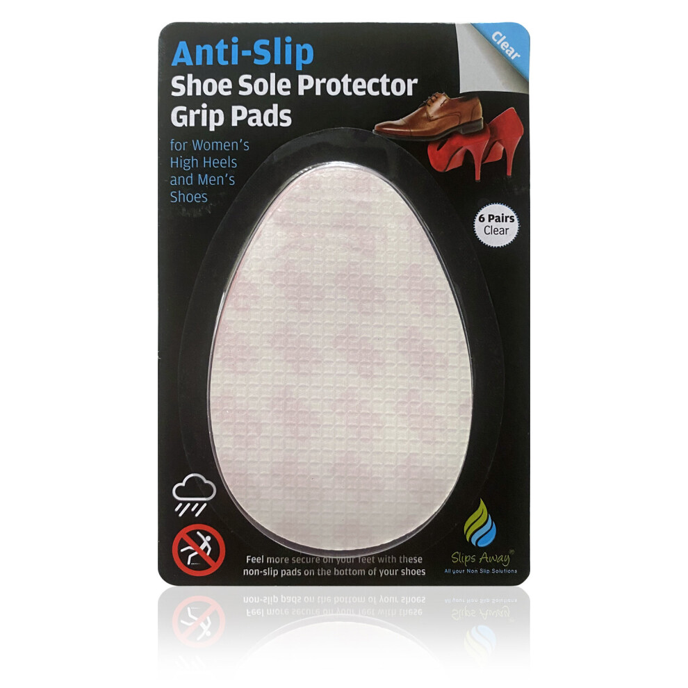Non Slip Shoe Grip Sole Protector Pads 6x Pairs  (Clear) - BEST SELLER
