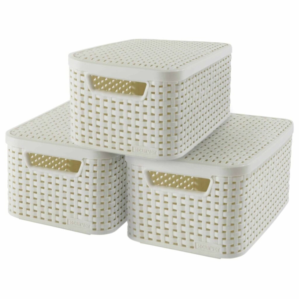 Curver 3x Style Storage Box with Lid Size S White Container Case Organiser