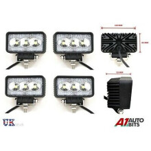 4X Powerful Front Bull Nudge Bar & Spot Smd Led Lights 12V Day Lamp Car Suv 4X4