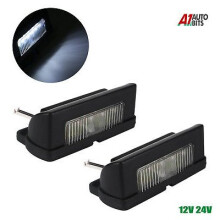 2 Pcs 12V/24V Truck Trailer Lorry Number Led Licence Plate White Light Rear Tail