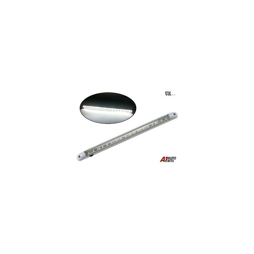 White Led 12V Light Strip Bar Under Kitchen Cabinet Tubed 400Mm On/Off Switch