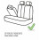 Universal Full Car Seat Covers Set Protectors Grey Washable Split Rear Seat 4