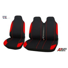 For Vw Transporter T5 T28/30 2+1 Red Light Fabric Seat Covers