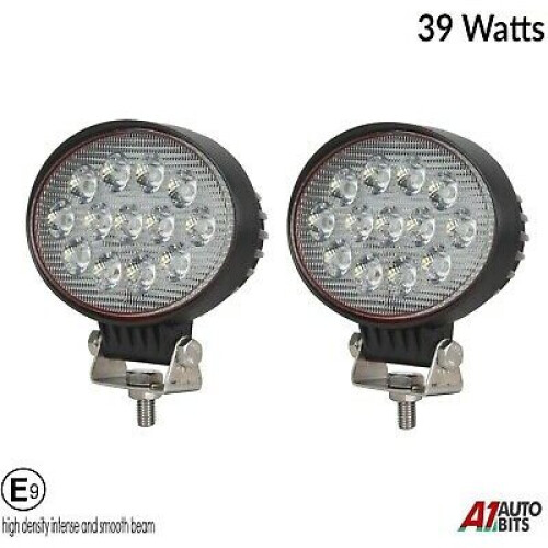 2x HQ 39w 12-24v Led 5.7'' Oval Led Work Lights Lamp Lorry Tractor Offroad 6000K