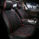 Mini Cooper Front Seat Covers Black With Red PU Leather 2