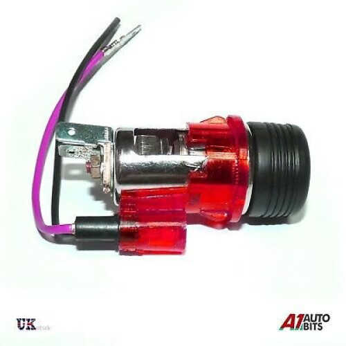 UNIVERSAL Red 12v Auxilary Car Cigarette Lighter Kit Cig Socket & plug Aux NEW