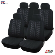 For Nissan Juke Primera Qashqai Full Black Car Seat Cover Set Piping Low Back