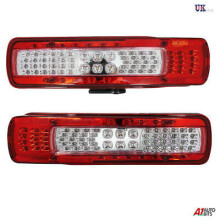 2 Pcs Led Rear Lights Tail Lamps Volvo Fh Fm 2012> Euro 6 Rev. Alarm + Nr. Plate