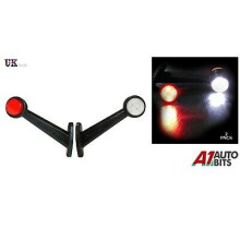 2 X 8 Led Side Outline Stalk Marker Lights Lamps Trailer Truck 19cm 24v
