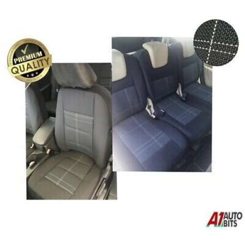 Full Set Black 7x Oem Fabric Seat Covers For 7 Seater Seat Alhambra on ...