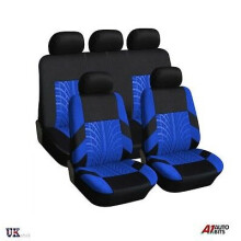 Blue Car Seat Covers Protectors Universal washable Dog Pet full set front rear