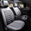 Deluxe Quality Grey 1+1 PU Leather Front Seat Covers Padded For 1