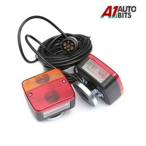 Rear Trailer Light Set Lightboard Towing Lamps Magnetic Tractor E-marked 7.5m 1