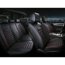 Black Car Seat Covers Pu Leather Universal Dog Pet Protector Full Set Front Rear