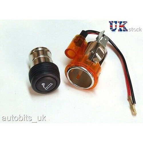 Orange Cigarette Lighter Plug & Socket For Ford Fiesta Focus Mondeo Escort 2