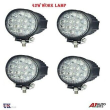 4 X Powerful Front Bull Nudge Bar & Spot Led Lights 12V Day Lamp Car Suv 4X4
