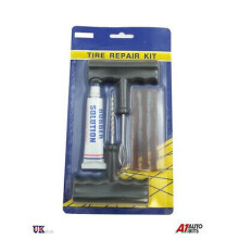 TUBELESS TYRE REPAIR PUNCTURE KIT TOOL PLUG 6PC SET-CAR BIKE QUAD MOTOR BIKE VAN