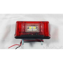 1x 4 LED Rear Tail License Number Plate Light Lamp 12V Car Truck Trailer