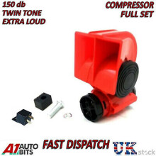 12v 150db Car Air Horn Blast Compact Twin Tone Loud Horns Car Van Bus Bike 4x4