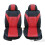 Vauxhall Combo - Heavy Duty Red Black Leatherette Van Seat Covers - 2 x Front 2