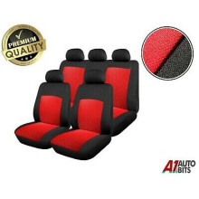 Vauxhall Corsa Insignia Astra Zafira Red Black Fabric Car Seat Covers Full Set