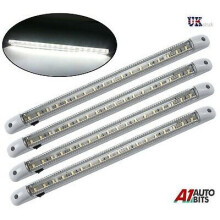 4 X Led 12V Light Lamp Interior Caravan Motorhome Boat Tubed 400Mm On/Off Switch