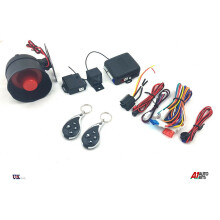 UNIVERSAL CAR SECURITY ALARM SYSTEM  CENTRAL LOCKING SHOCK SENSOR 2 CHROME FOBS