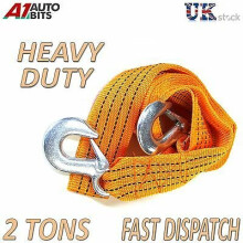 2 TONNE 2T 3.6M Tow Towing Pull Rope Strap Heavy Duty Road Recovery Car Van +bag