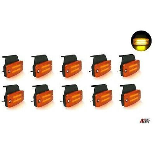 WAS W44 12v/24v Amber Side LED Marker Light Lamp With Reflector And