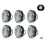 6x Slim Thin LED Rear Round Hamburger Reverse White Lights Tractor Trailer Lorry 2