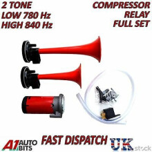 Dual Trumpet Air Horn 12 V 178dB Car Truck RV Train Boat Loud Replacement
