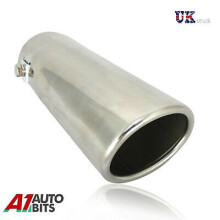 BMW Sport Chrome Straight Exhaust Pipe Tip Trim Stainles Steel Cover Finisher