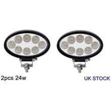 2X 24W 12V 24V Led Work Flood Lamp Light Fits John Deere Valtra Fendt Tractor