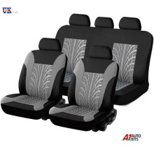 Y33372-Grey Comfort 9-Piece Universal Car Seat Covers Set Fits Ford Fiesta/Focus/Mondeo/S-Max/Escort Airbag Compatible