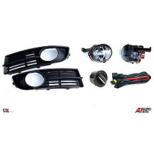 VW TOURAN 03-06 FOG LIGHTS LAMPS GRILLE KIT SET + WIRING & HEADLIGHT SWITCH AUTO