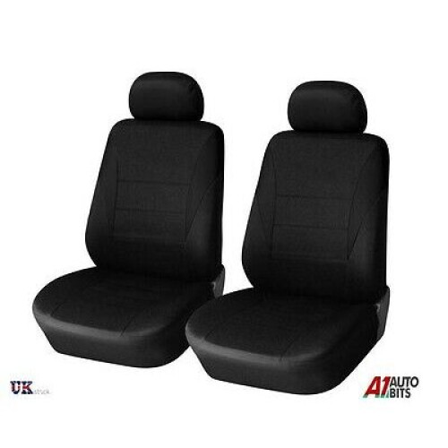 For Land Range Rover Freelander Defender 1+1 Black Fabric Front Seat Covers