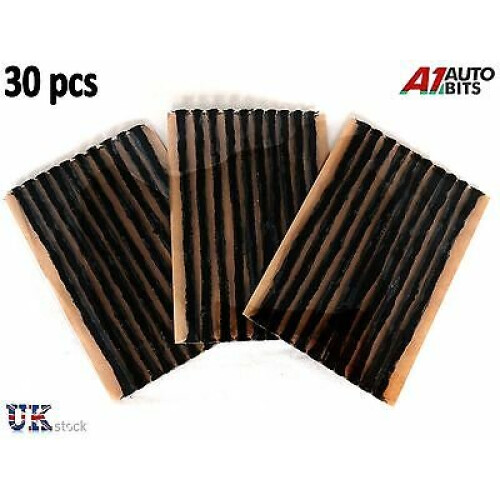 Thick Black Tubeless Tyre Repair Kit Inserts Plugs Strings 4
