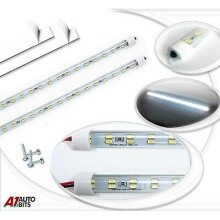 2x 12v Led Tube Strip Light Caravan Motorhome 32cm 36 Cool White Led's Switched