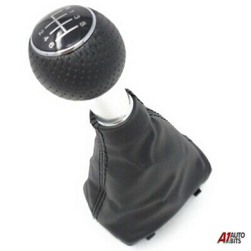 For Audi A4 B6 B7 S-Line Gear Shift Stick Black Gaiter Knob 6 Speed Uk Stock